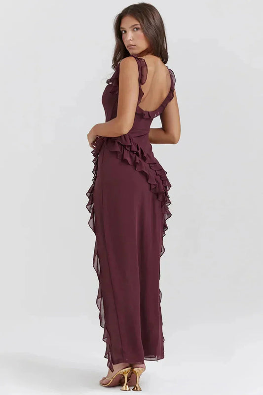 Laurent| Elegante vestido con piernas abiertas