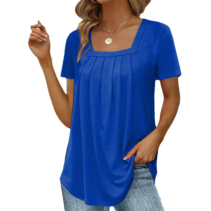 Laurent Blusa fluida con escote cuadrado