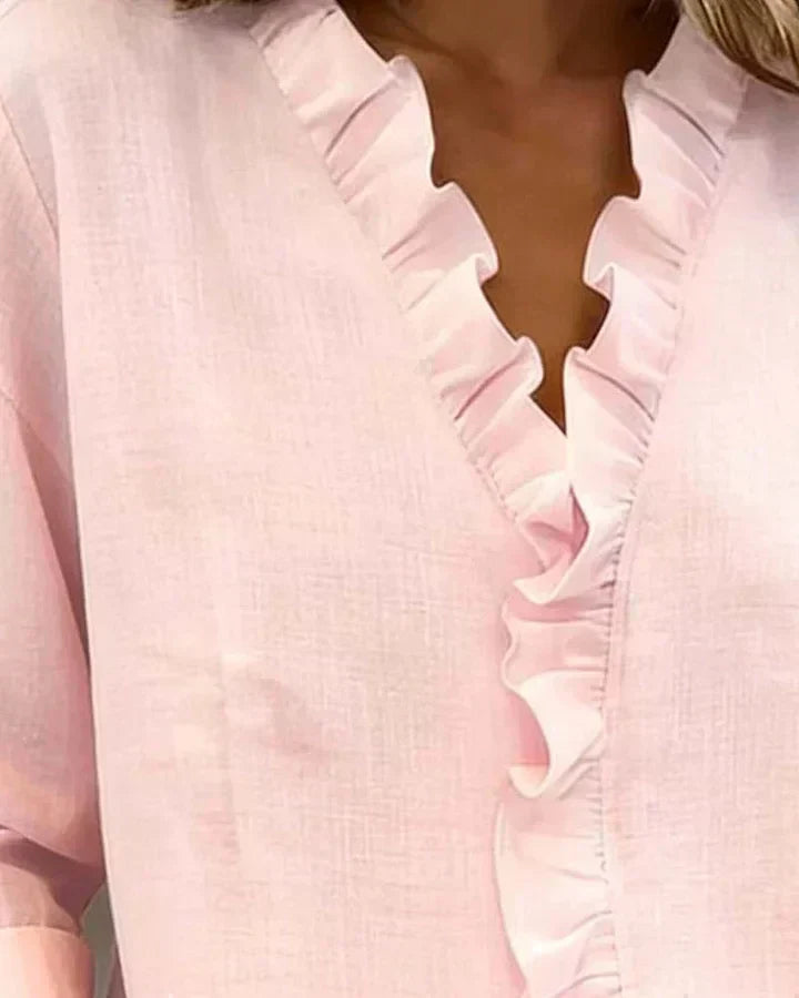 Laurent| Elegante blusa con escote en V