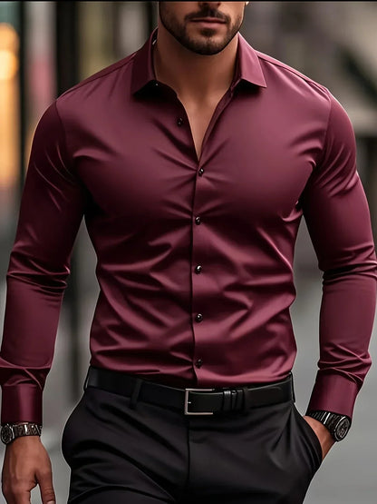 Laurent| Camisa de vestir de manga larga con botones