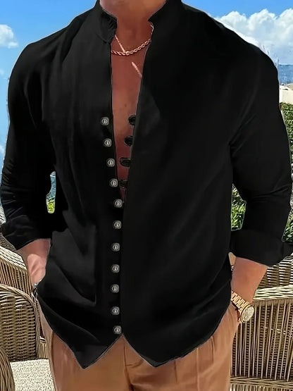Laurent| Camisa ligera de algodón de manga larga