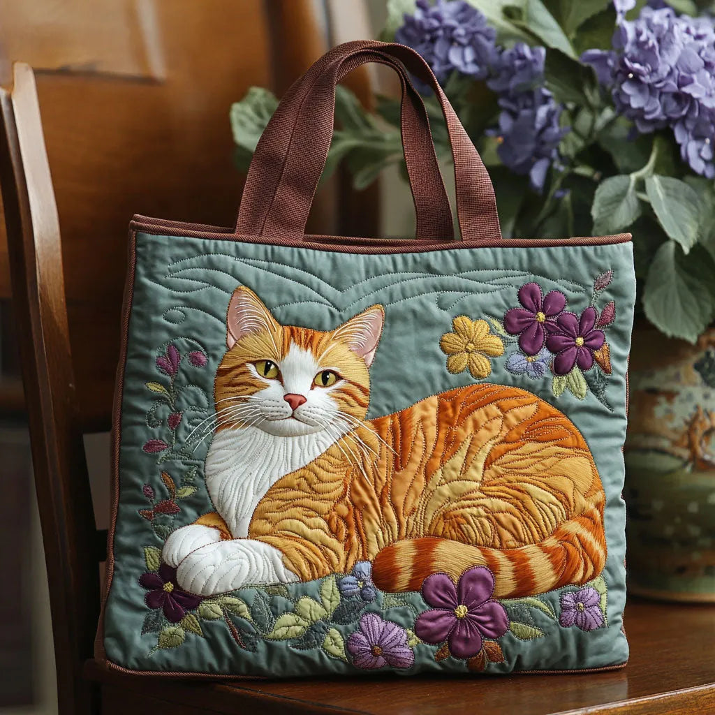 Bolso artesanal con gatos