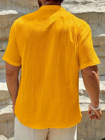 Laurent| Camisa elegante de verano con cuello alto