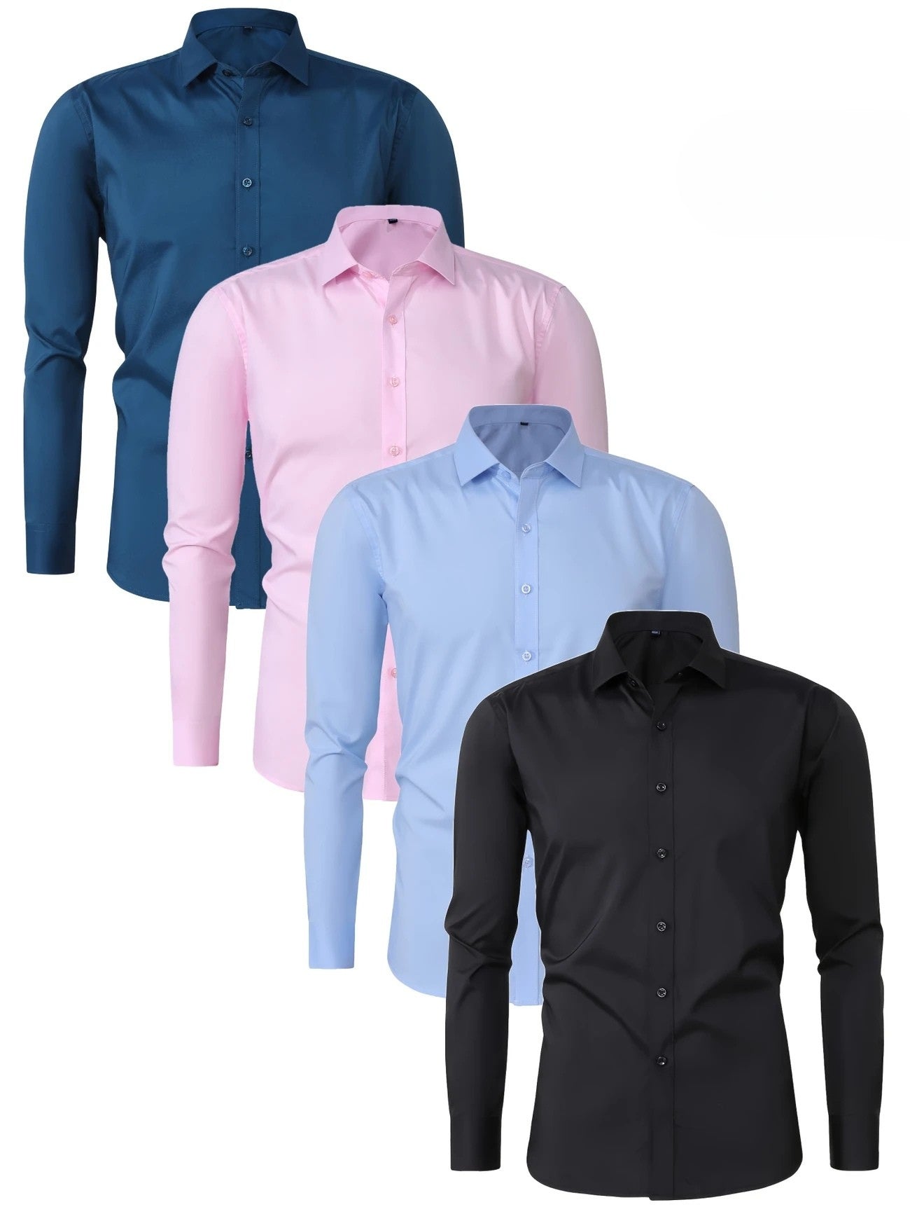 Laurent| Camisa de vestir de manga larga con botones