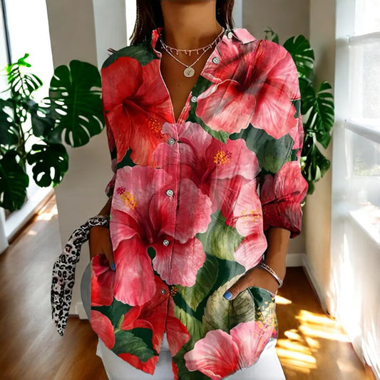 Laurent| Blusa elegante con estampado floral