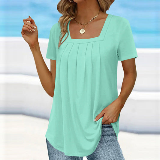 Laurent Blusa fluida con escote cuadrado