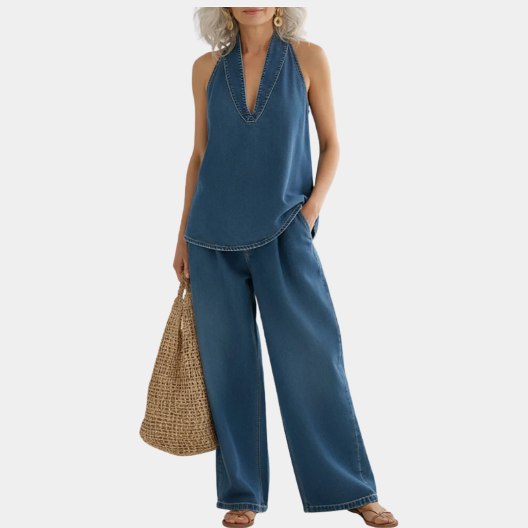 LAURENT & CO | IVY: CONJUNTO VAQUERO EFECTO VINTAGE PARA MUJER