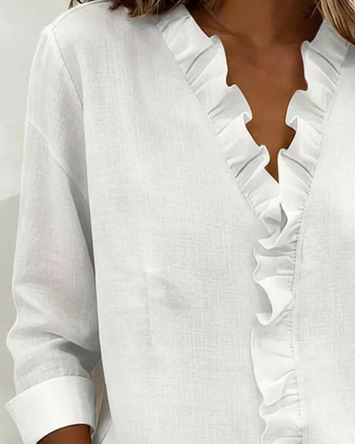Laurent| Elegante blusa con escote en V