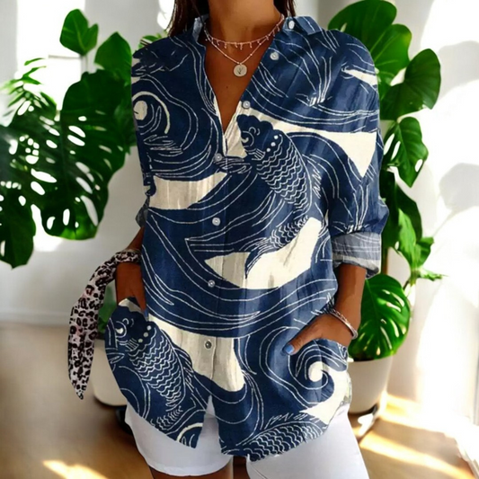 Laurent| Blusa elegante con estampado floral