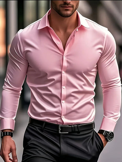 Laurent| Camisa de vestir de manga larga con botones