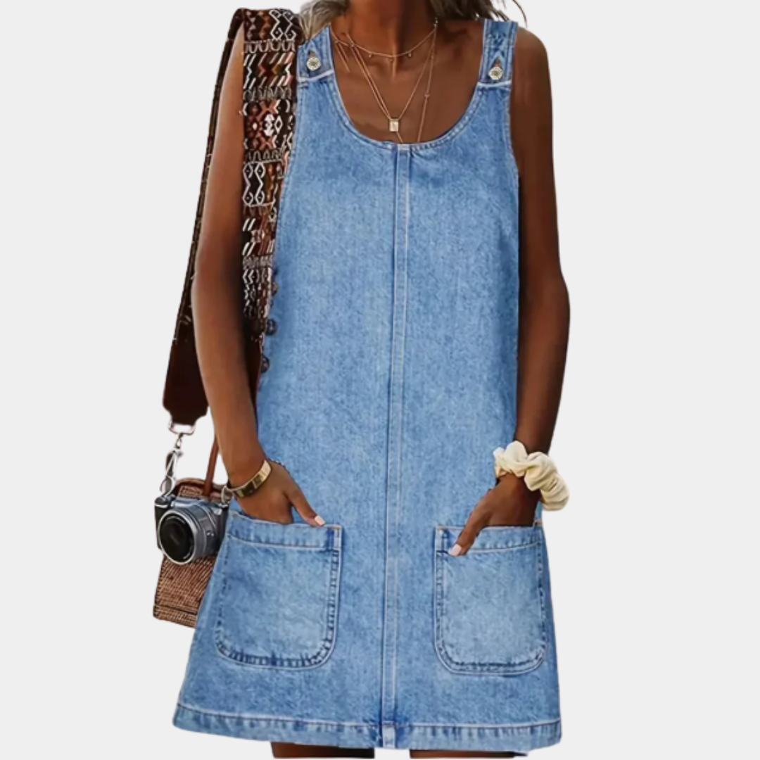 LAURENT & CO | SAYLOR: VESTIDO VAQUERO DE CORTE RELAJADO PARA MUJER
