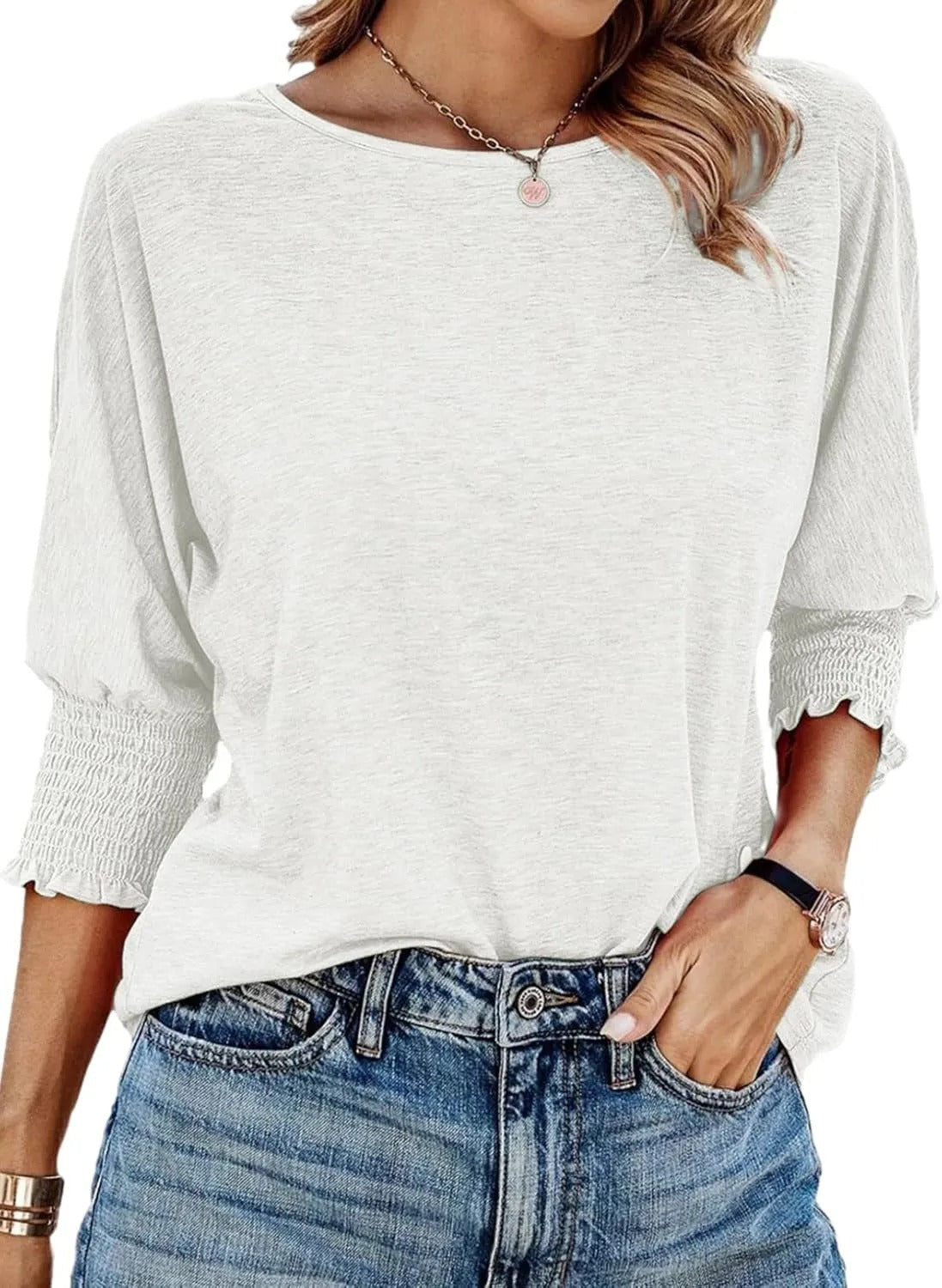 Laurent | Blusa sencilla de cuello redondo