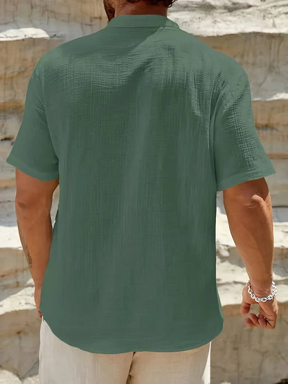 Laurent| Camisa elegante de verano con cuello alto