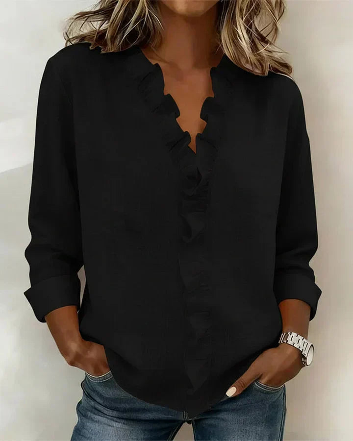 Laurent| Elegante blusa con escote en V