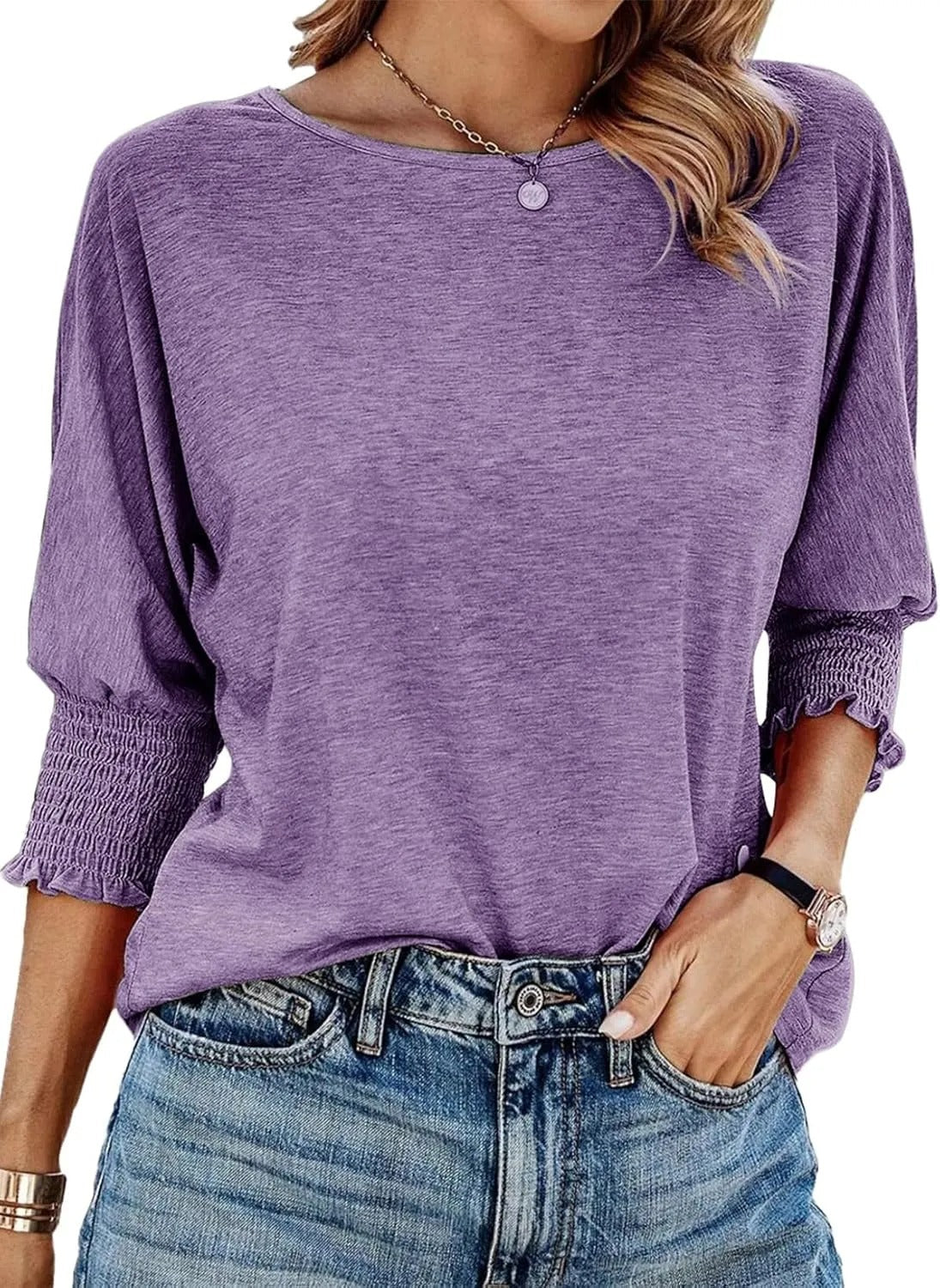 Laurent | Blusa sencilla de cuello redondo