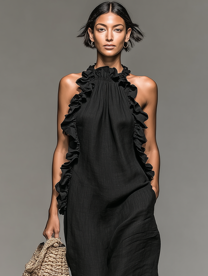 Laurent | Vestido largo con bolsillos