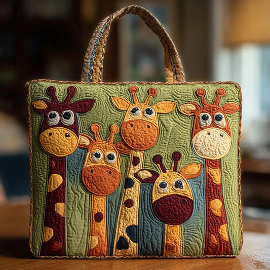 Bolsa acolchada con estampado de jirafa