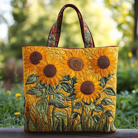 Bolso clásico con estampado de girasoles