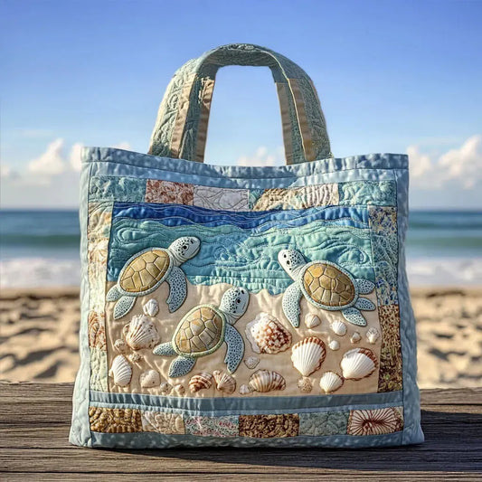 Bolso acolchado hecho a mano-con tortuga