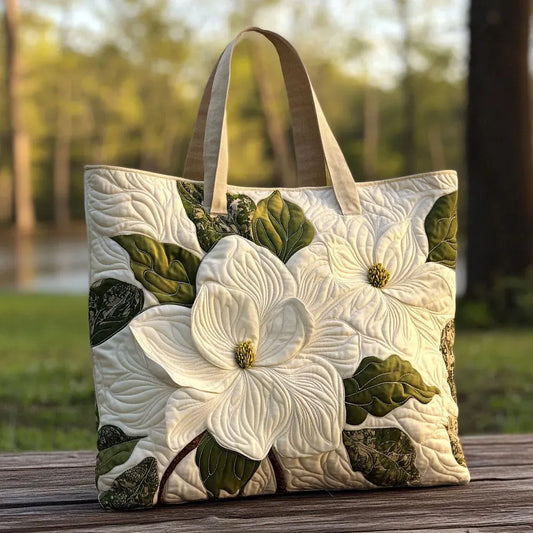 Elegante bolso acolchado con estampado floral