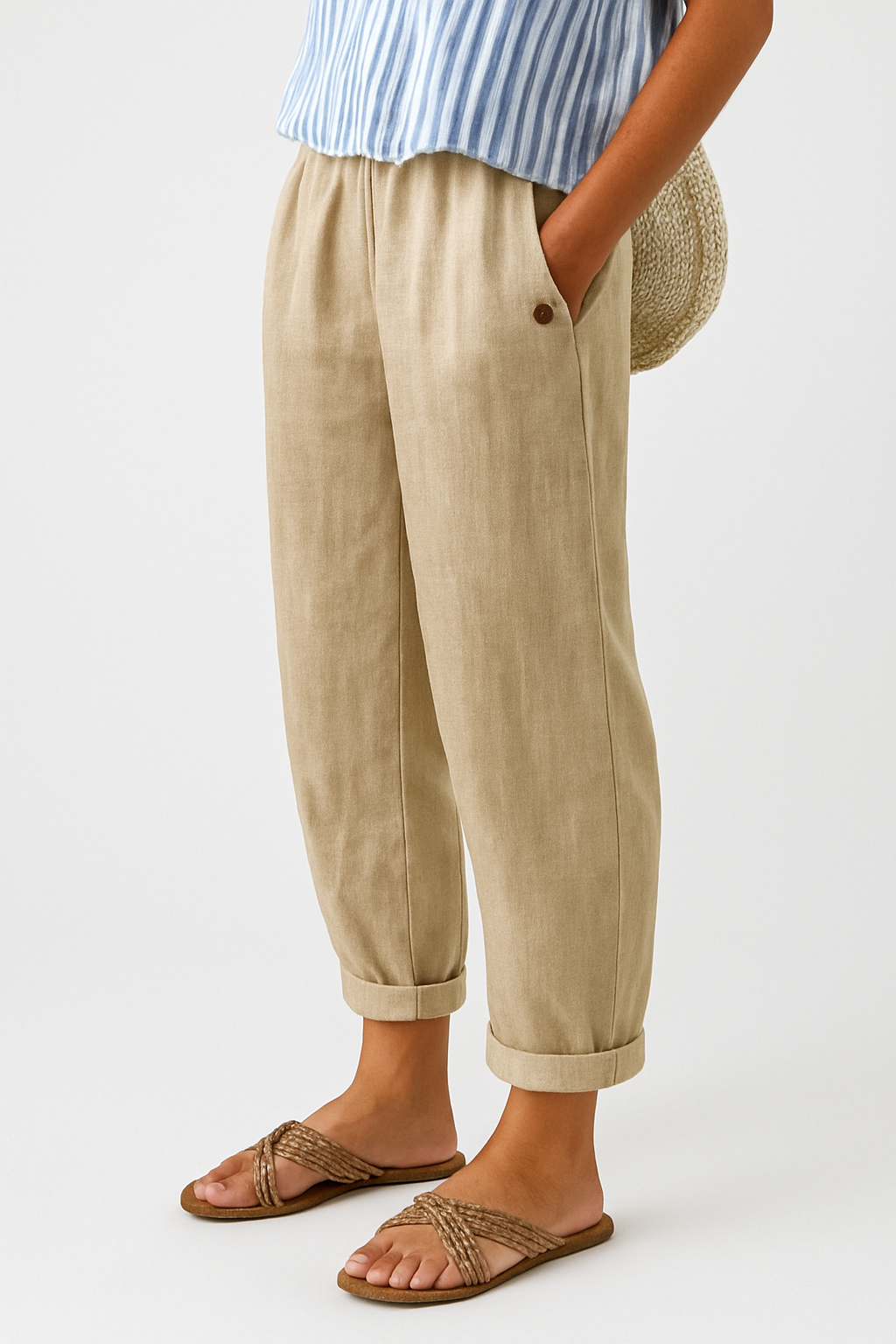 Laurent| Pantalones elegantes para mujer con bolsillos laterales