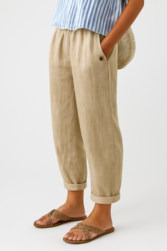 Laurent| Pantalones elegantes para mujer con bolsillos laterales