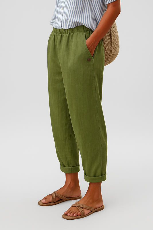 Laurent| Pantalones elegantes para mujer con bolsillos laterales
