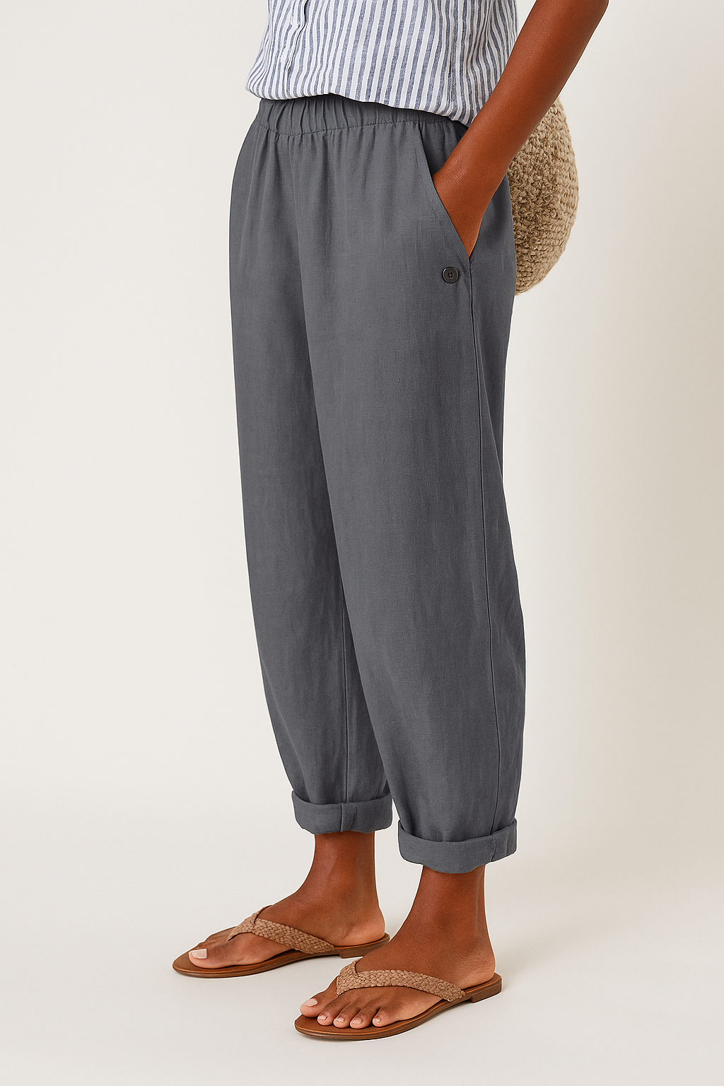 Laurent| Pantalones elegantes para mujer con bolsillos laterales