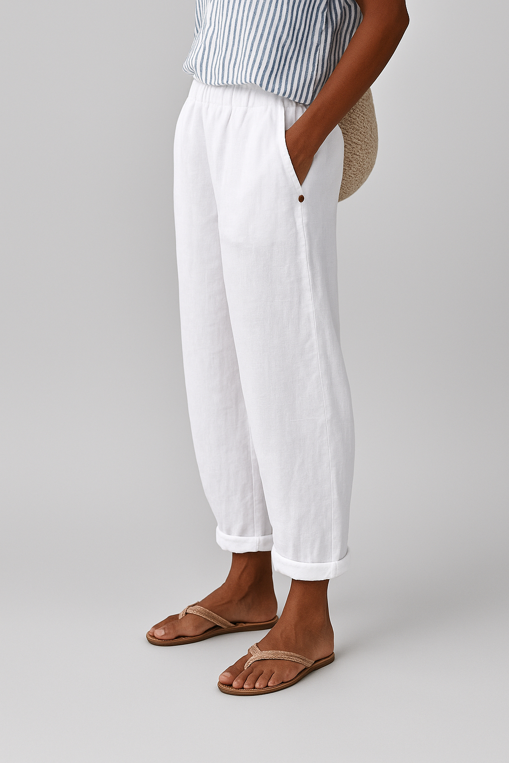 Laurent| Pantalones elegantes para mujer con bolsillos laterales