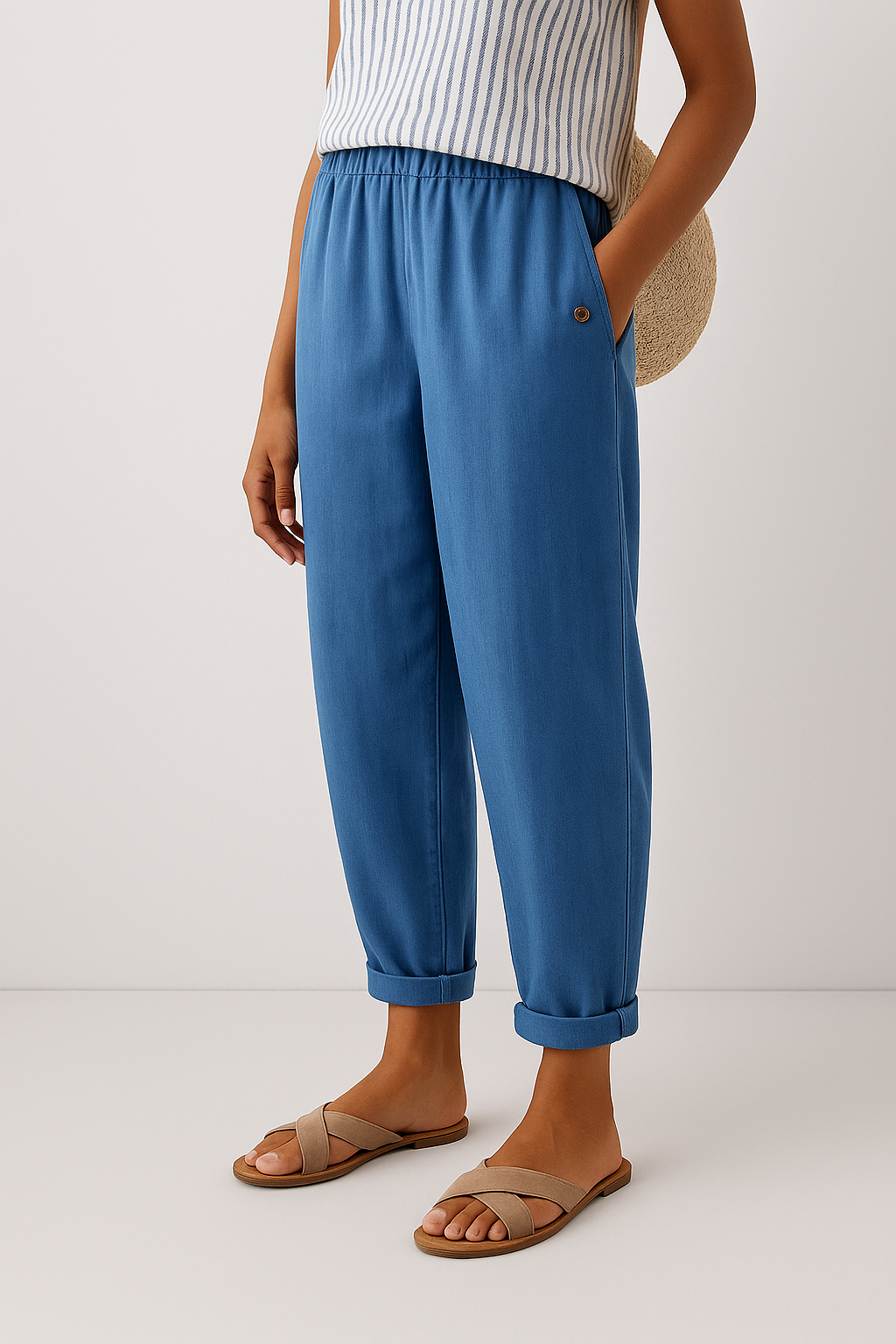 Laurent| Pantalones elegantes para mujer con bolsillos laterales