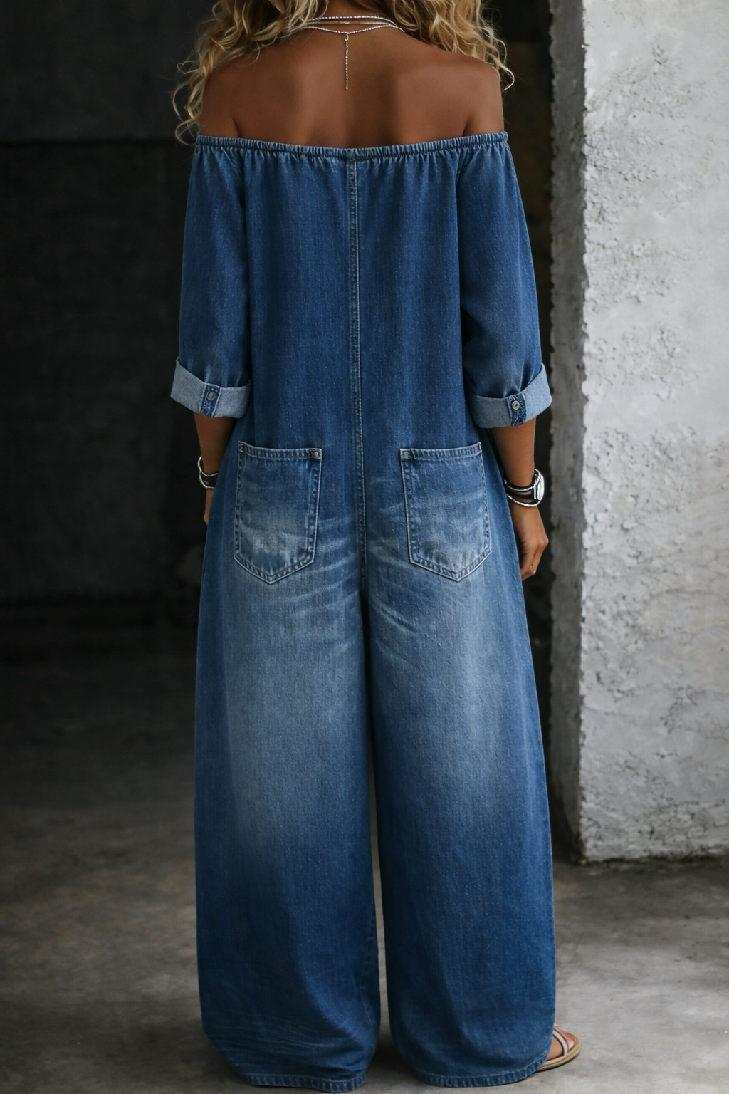 LAURENT & CO | ELENA: MONO VAQUERO CON HOMBROS DESCUBIERTOS PARA MUJER