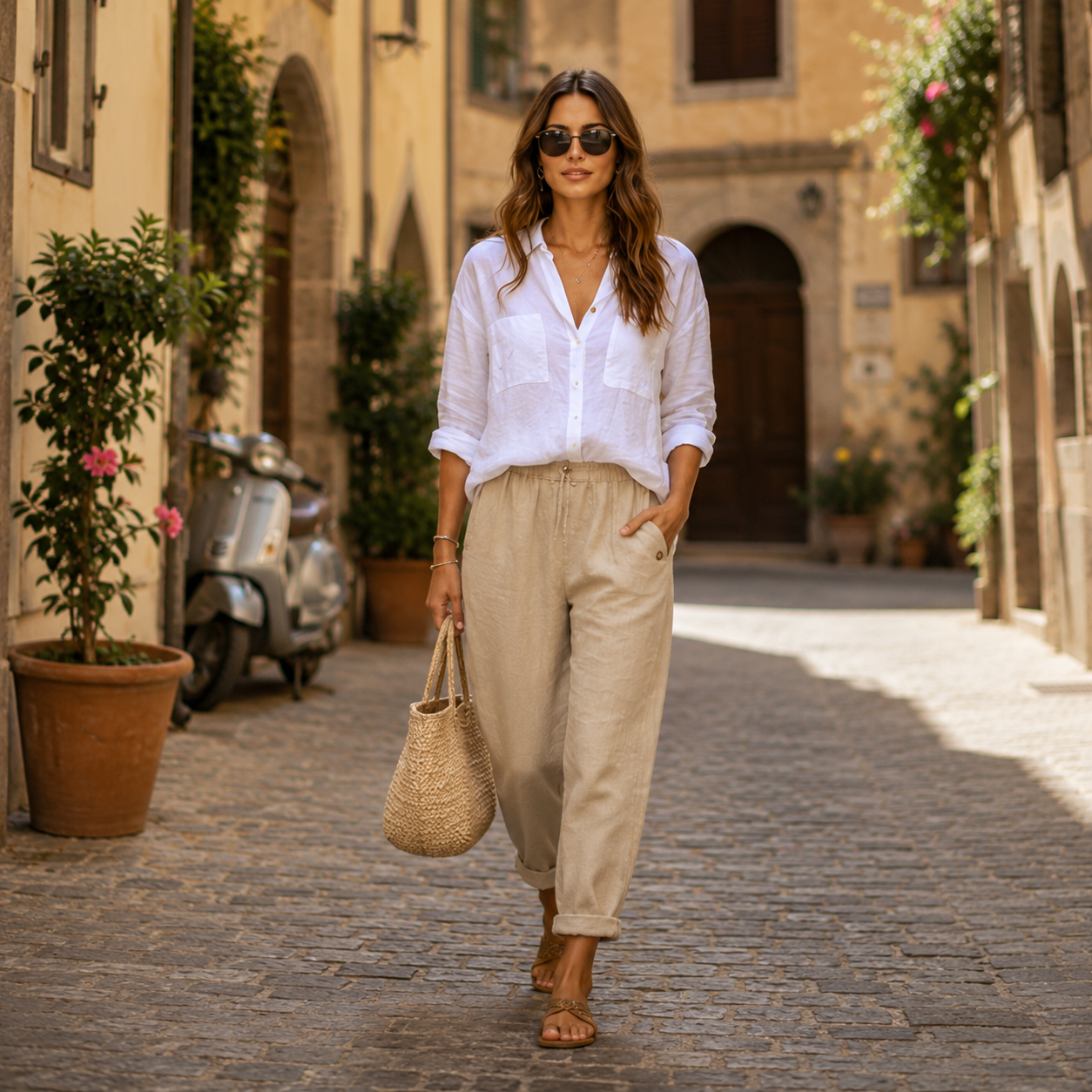 Laurent | Pantalones ligeros de lino