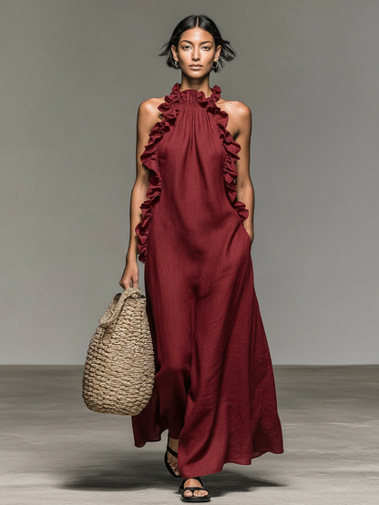 Laurent | Vestido largo con bolsillos