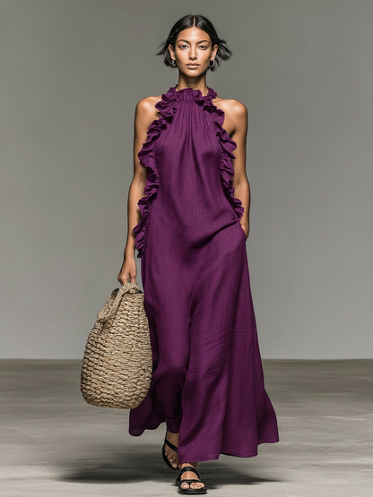 Laurent | Vestido largo con bolsillos
