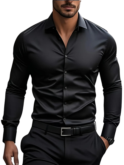 Laurent| Camisa de vestir de manga larga con botones