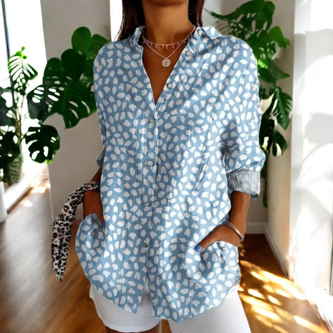 Laurent| Blusa elegante con estampado floral
