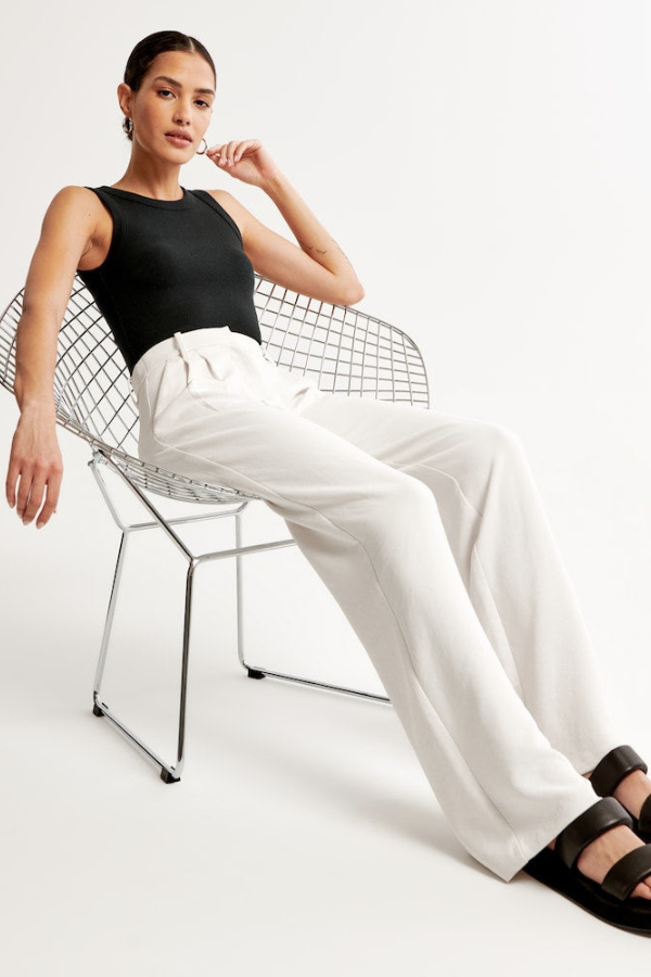 Laurent | Pantalones de corte sastre de pierna ancha