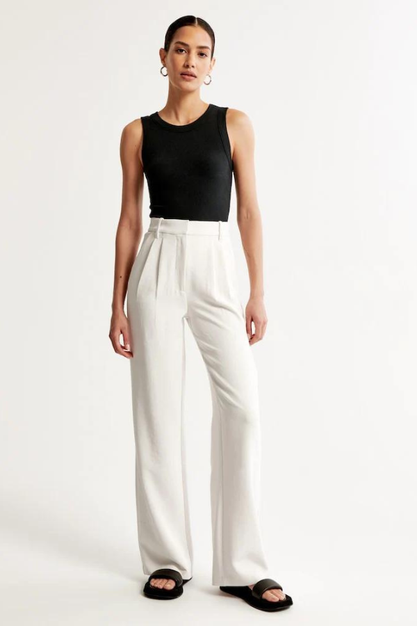 Laurent | Pantalones de corte sastre de pierna ancha