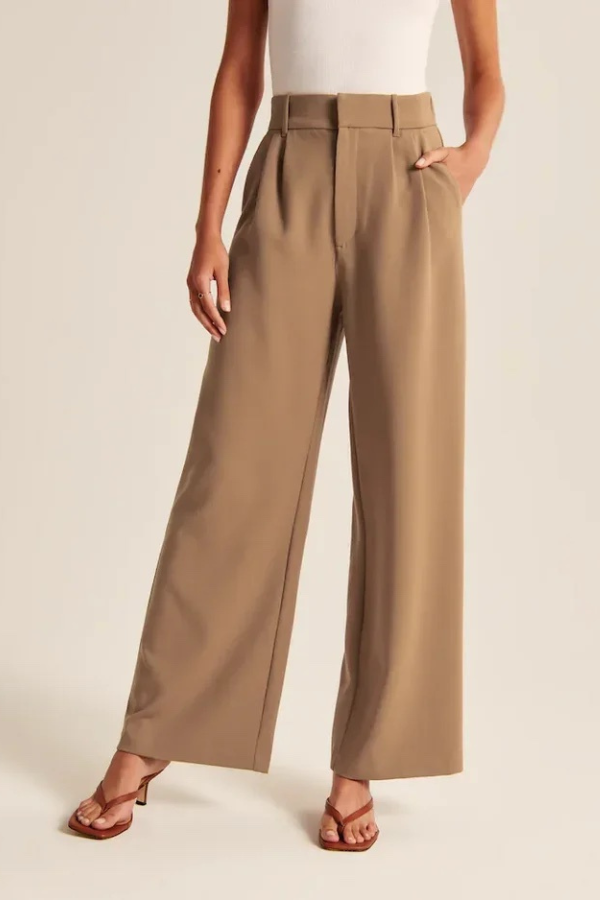 Laurent | Pantalones de corte sastre de pierna ancha