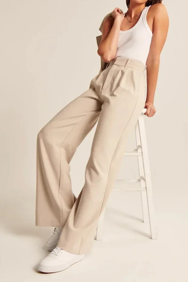 Laurent | Pantalones de corte sastre de pierna ancha