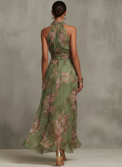 Laurent| Elegante vestido de verano con estampado floral