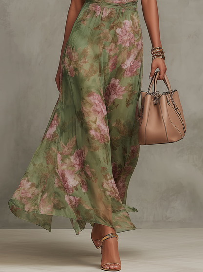 Laurent| Elegante vestido de verano con estampado floral