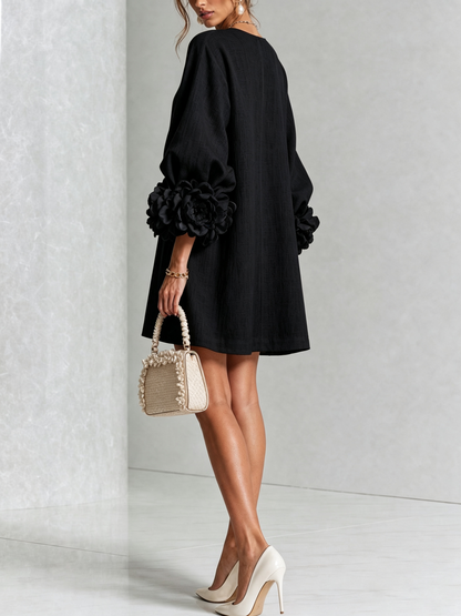 Laurent | Minivestido con estampado floral y cierre de botones