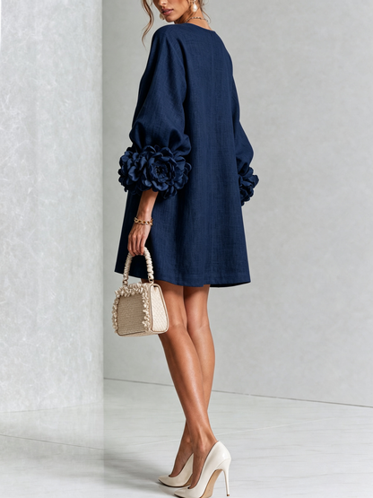 Laurent | Minivestido con estampado floral y cierre de botones