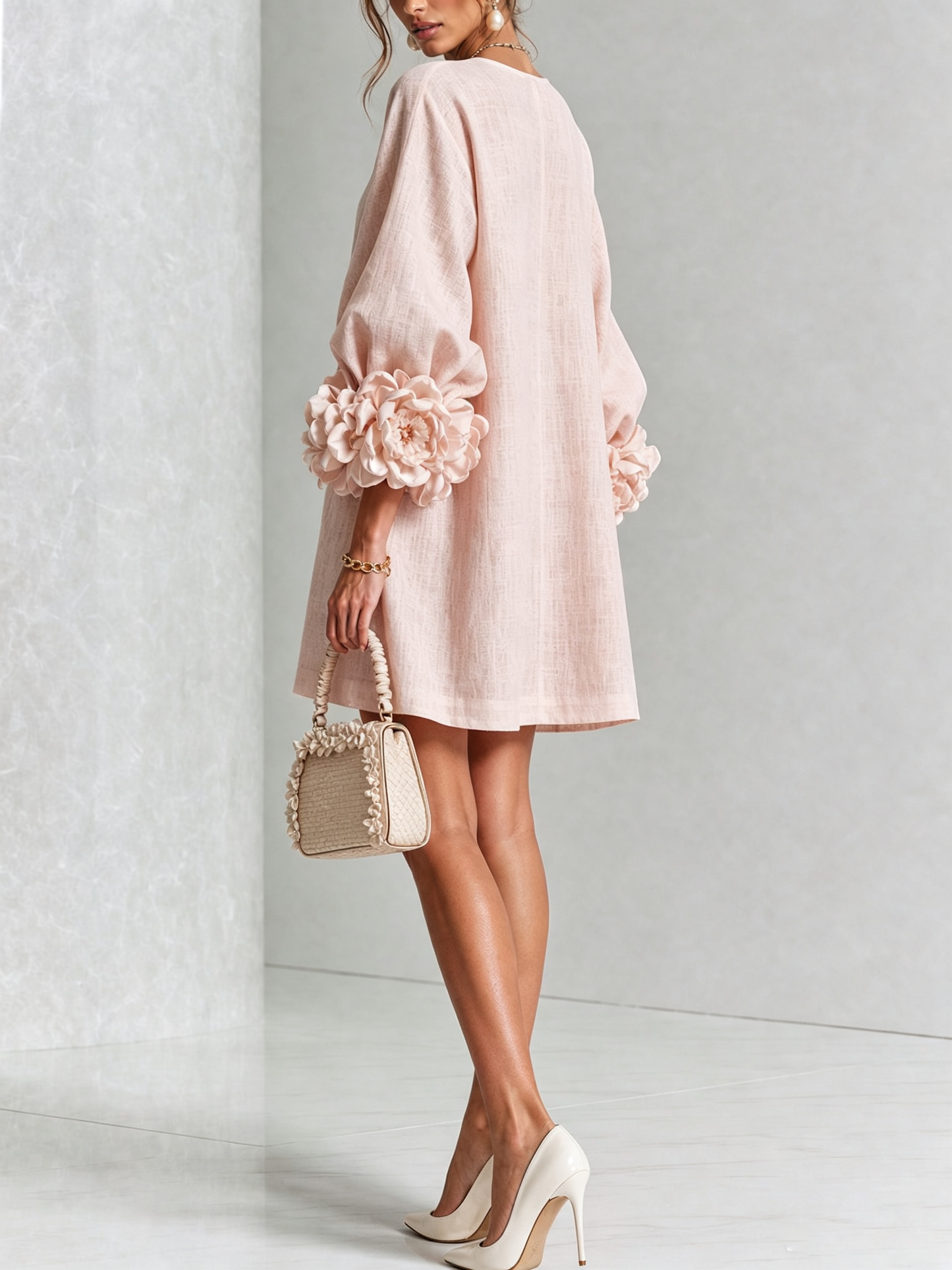Laurent | Minivestido con estampado floral y cierre de botones