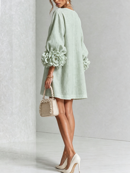 Laurent | Minivestido con estampado floral y cierre de botones