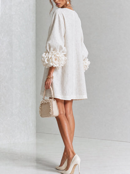 Laurent | Minivestido con estampado floral y cierre de botones