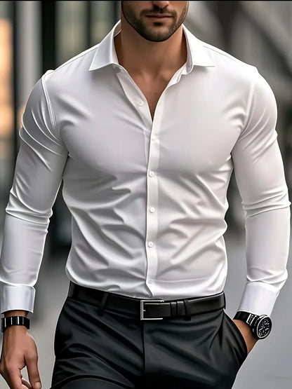 Laurent| Camisa de vestir de manga larga con botones