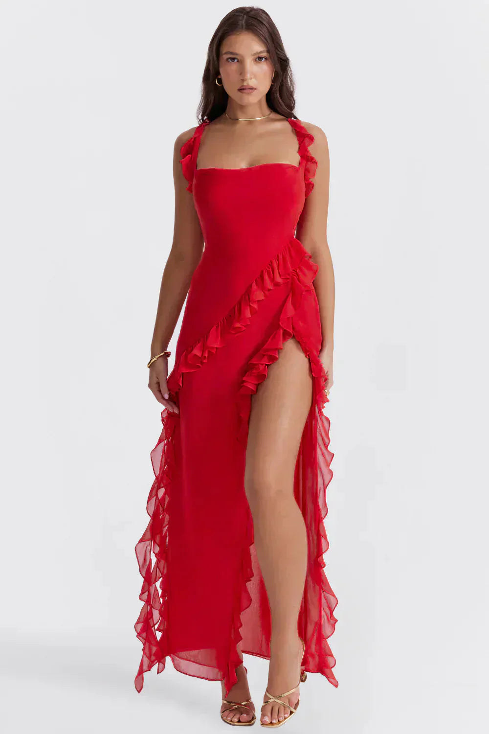 Laurent| Elegante vestido con piernas abiertas