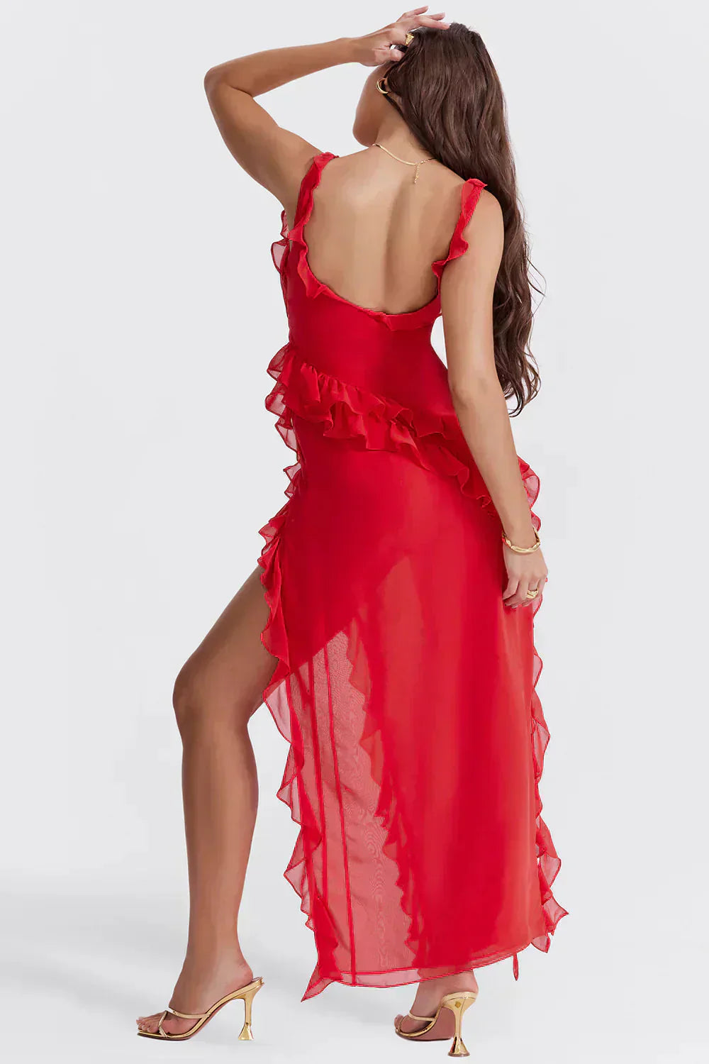 Laurent| Elegante vestido con piernas abiertas